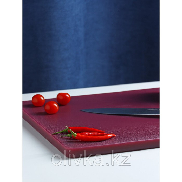 Доска профессиональная разделочная Доляна, 40×30 см, толщина 1,8 см, цвет коричневый - фото 2 - id-p113251860