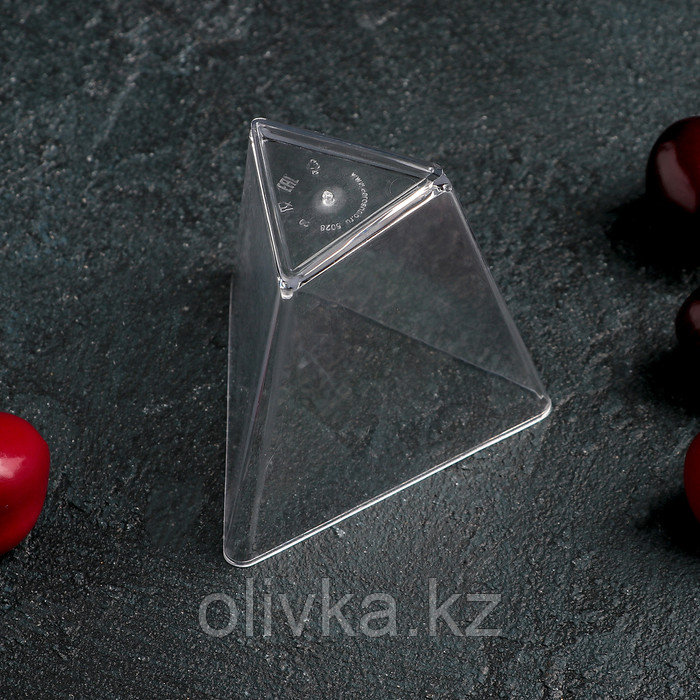 Чашка одноразовая «Треугольник», 70 мл, 6,7 см, цвет прозрачный - фото 3 - id-p113254495
