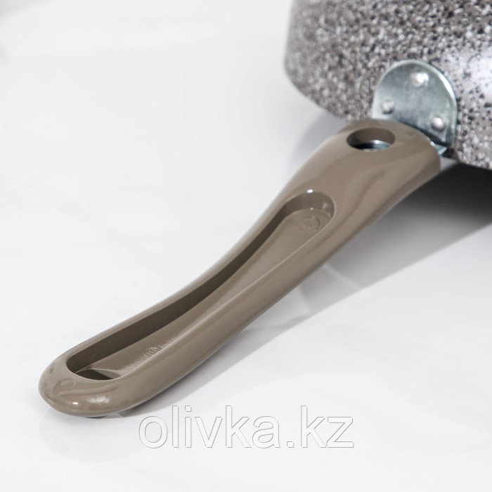 Сковорода Onyx, d=28 см, съёмная ручка, стеклянная крышка, антипригарное покрытие, цвет серый - фото 6 - id-p113243621