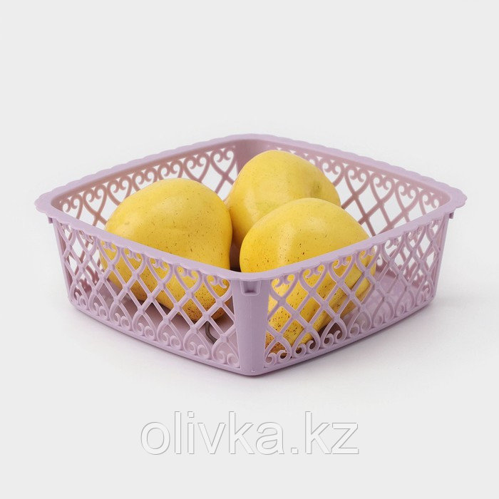 Ваза для хлеба и фруктов Amor, 20×6 см, квадратная, цвет МИКС - фото 2 - id-p113251876