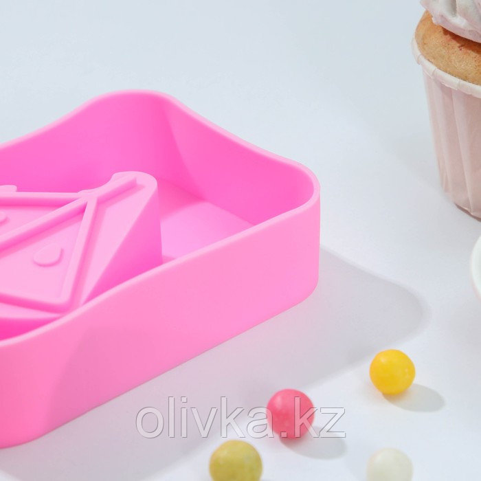 Форма силиконовая для мороженого Доляна «Арбузная долька», 14×7,5×2,5 см, цвет розовый - фото 4 - id-p113263916