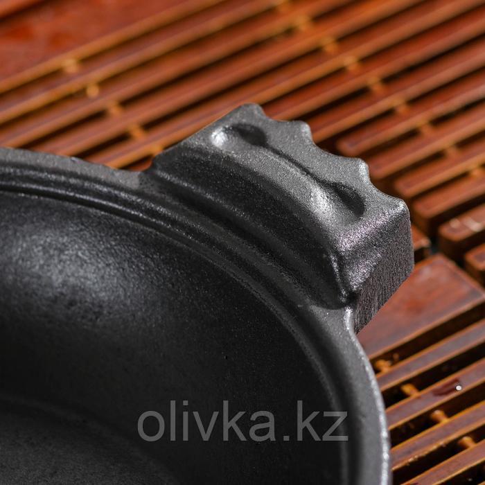 Сковорода-тажин чугунная с доской для подачи, 26,5×21,5×19,5 см, цвет чёрный - фото 5 - id-p113262302