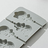 Форма силиконовая для леденцов Доляна «Девочка, мальчик», 24×9,5 см, 6 ячеек, с палочками, цвет МИКС, фото 4