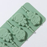 Форма силиконовая для леденцов Доляна «Девочка, мальчик», 24×9,5 см, 6 ячеек, с палочками, цвет МИКС, фото 9