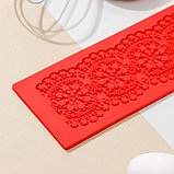 Силиконовый коврик для айсинга Доляна «Цветочное кружево», 40×8 см, цвет МИКС, фото 4