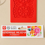 Силиконовый коврик для айсинга Доляна «Цветочное кружево», 40×8 см, цвет МИКС, фото 7