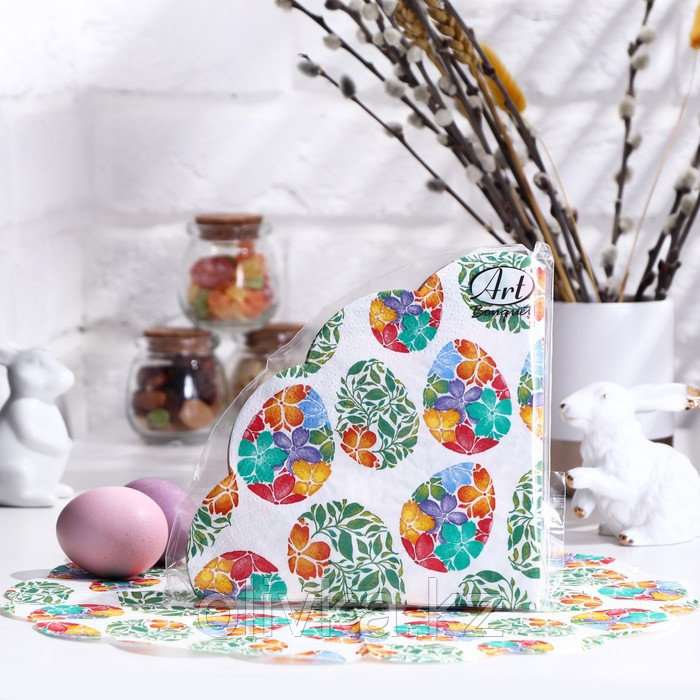 Салфетки бумажные " Art Bouquet Rondo" Акварельные яйца, 3 слоя, 12 листов - фото 1 - id-p113264776