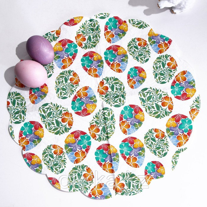 Салфетки бумажные " Art Bouquet Rondo" Акварельные яйца, 3 слоя, 12 листов - фото 3 - id-p113264776