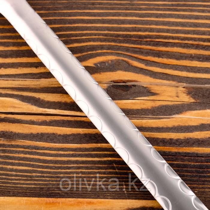 Шумовка для казана узбекская 48см, диаметр 17см, с деревянной ручкой - фото 3 - id-p113258027