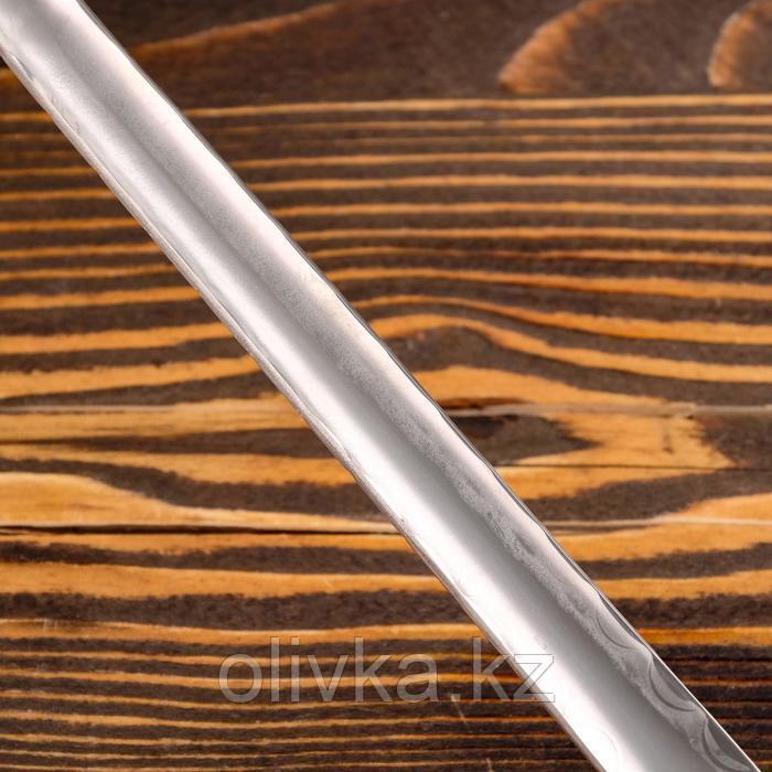 Шумовка для казана узбекская 48см, диаметр 17см, с деревянной ручкой - фото 7 - id-p113258027
