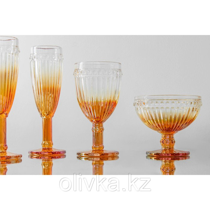 Креманка стеклянная «Босфор», 350 мл, 12×11 см, цвет градиент золото - фото 3 - id-p113258031