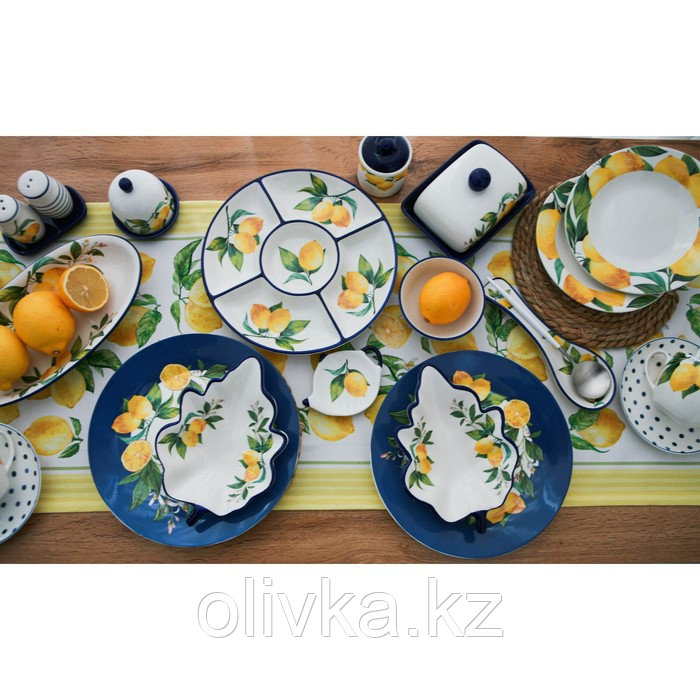 Маслёнка Доляна «Лимон», 17×12×8,5 см, цвет белый - фото 7 - id-p113265680