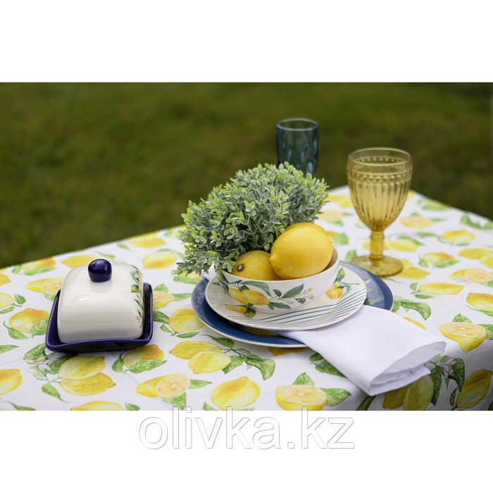 Маслёнка Доляна «Лимон», 17×12×8,5 см, цвет белый - фото 10 - id-p113265680