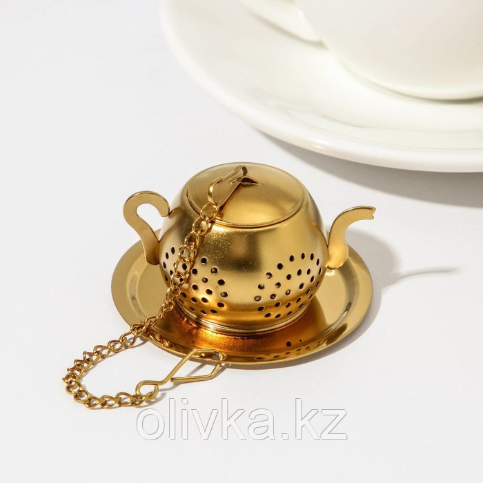 Сито для чая Goldie, чайник, цвет золотой - фото 1 - id-p113265684