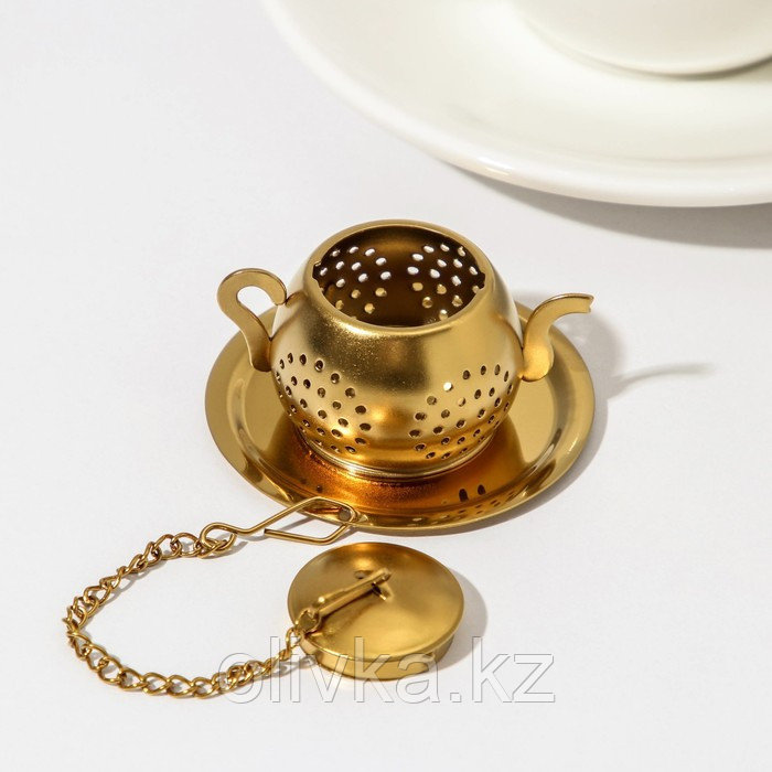 Сито для чая Goldie, чайник, цвет золотой - фото 2 - id-p113265684