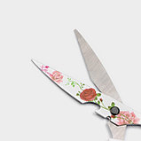 Ножницы кухонные с антиналипающим покрытием Доляна «Цветение», 22 см, цвет МИКС, фото 4
