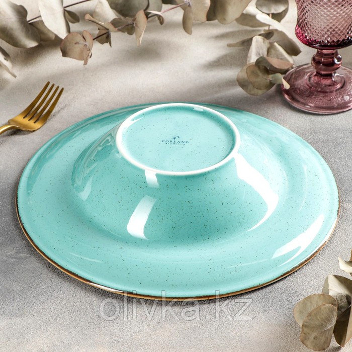 Тарелка для пасты Turquoise, 500 мл, d=25 см, цвет бирюзовый - фото 4 - id-p113263150
