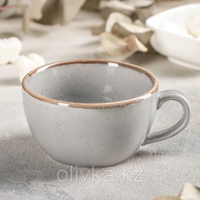 Чашка чайная Dark Grey, 250 мл, фарфор, цвет тёмно-серый - фото 2 - id-p113263151