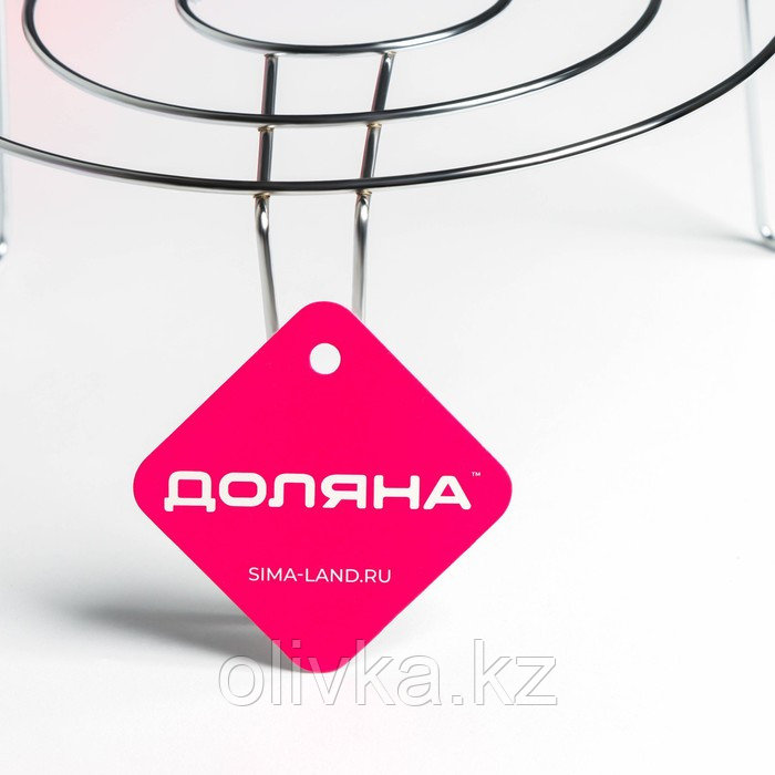 Подставка-гриль для микроволновой печи Доляна, 22×22×10 см, цвет хром - фото 7 - id-p113251914