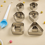 Набор кондитерский «Геометрия», 13 предметов: ложка кондитерская, формы для печенья 12 шт, фото 2