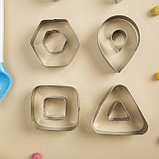 Набор кондитерский «Геометрия», 13 предметов: ложка кондитерская, формы для печенья 12 шт, фото 4