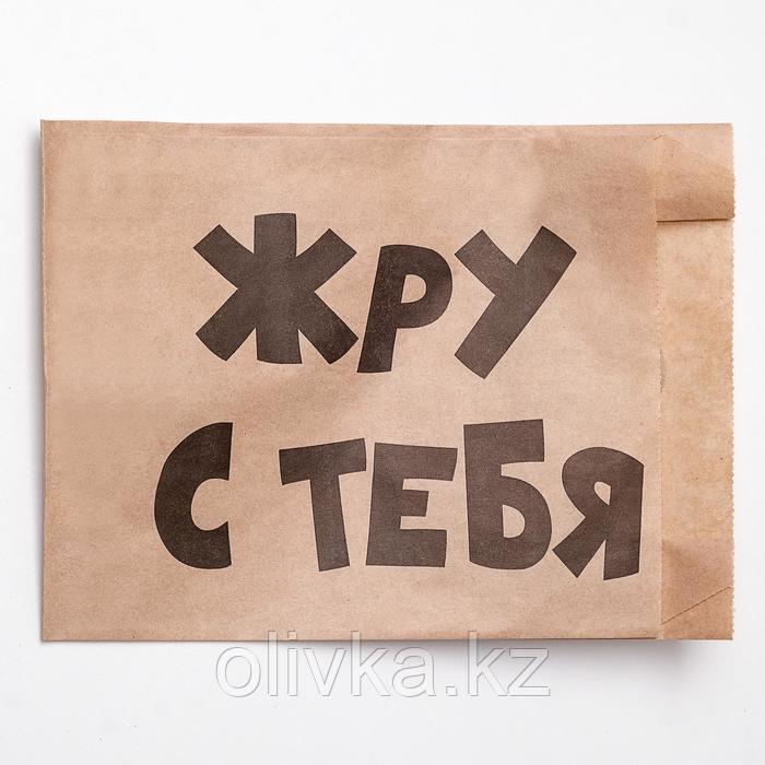 Пакет бумажный фасовочный "Я худею", крафт, V-образное дно, 20,5 х 14 х 6 см - фото 2 - id-p113259680