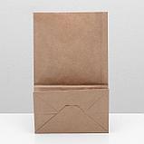 Пакет крафт бумажный фасовочный, прямоугольное дно 18 х 12 х 29 см, фото 2