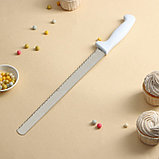 Нож для бисквита, крупные зубчики, ручка пластик, рабочая поверхность 30 см, толщина лезвия 1,8 мм, фото 2