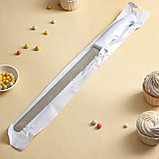 Нож для бисквита, крупные зубчики, ручка пластик, рабочая поверхность 30 см, толщина лезвия 1,8 мм, фото 4
