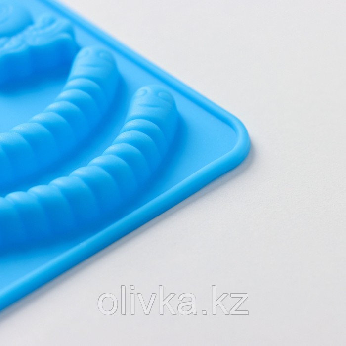 Форма для мармелада Доляна «Морские сладости», 22,3×17,2 см, 32 ячейки, цвет голубой - фото 5 - id-p113254556