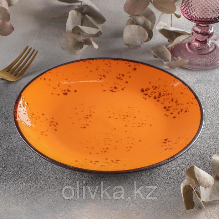Тарелка керамическая обеденная «Созвездие», d=21 см, цвет оранжевый - фото 2 - id-p113262339