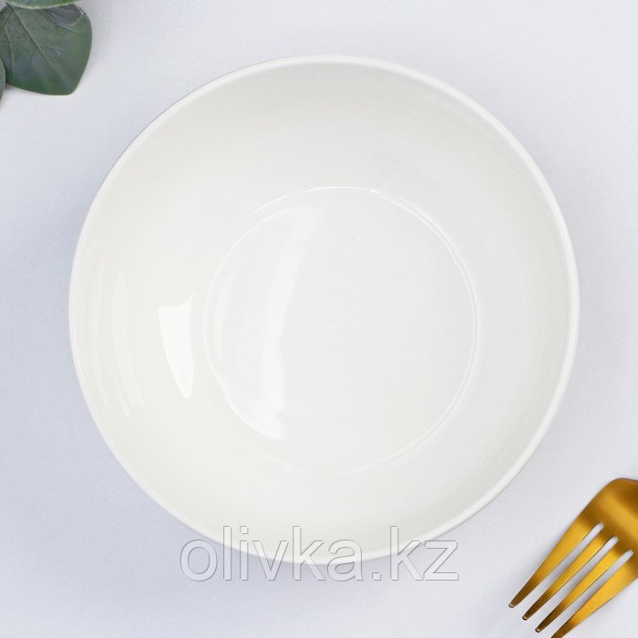 Салатник фарфоровый Доляна «Лаванда», 600 мл, d=15,5 см, цвет белый - фото 2 - id-p113257241