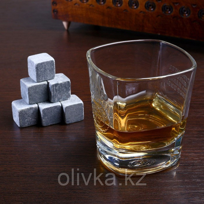 Камни для виски "Боевой запас. 100 %", в шкатулке, натуральный стеатит, 6 шт - фото 2 - id-p113255438
