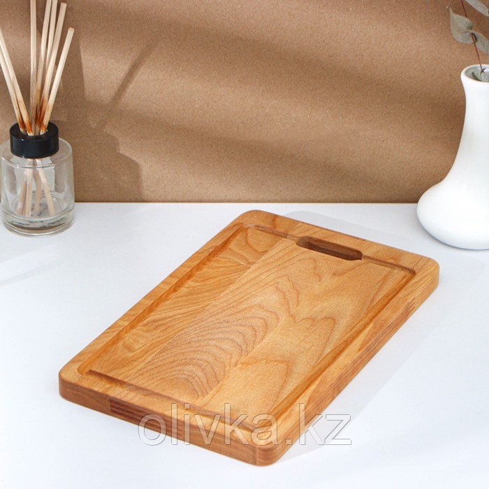 Подарочный набор деревянной посуды Adelica, доска разделочная, 2 лопатки, 29×18×1,8 см, масло в подарок 100 - фото 7 - id-p113269057