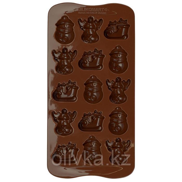 Форма для приготовления конфет Choco winter, силиконовая - фото 4 - id-p113259706