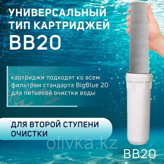 Картридж сменный ZEIN CTO-20BB, прессованный кокосовый уголь, 5 мкм - фото 5 - id-p113270992