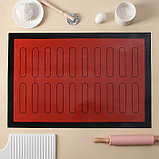 Силиконовый коврик армированный «Эклер», 60×40 см, цвет красный, фото 2