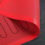 Силиконовый коврик армированный «Эклер», 60×40 см, цвет красный, фото 6