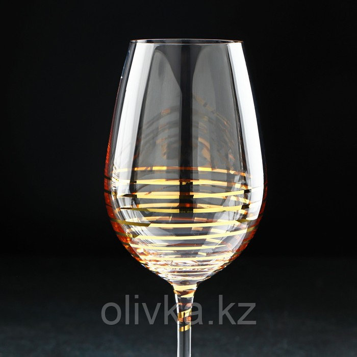 Набор бокалов для вина «Золотая спираль», 350 мл, 2 шт - фото 3 - id-p113245549