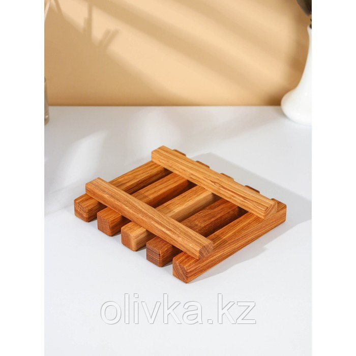 Подставка для разделочных досок, крышек и тарелок Adelica, 18×21×14 см, дуб - фото 6 - id-p113268139