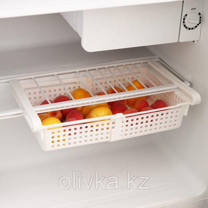 Органайзер для холодильника раздвижной «Лофт», 19,7×20×7,7 см, цвет белый - фото 4 - id-p113269058