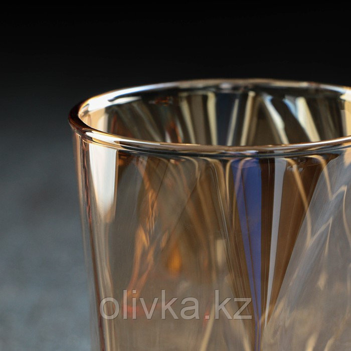 Набор для напитков из стекла Magistro «Голден. Льдинка», 5 предметов: кувшин 1,5 л, 4 кружки 350 мл, цвет - фото 7 - id-p113269066