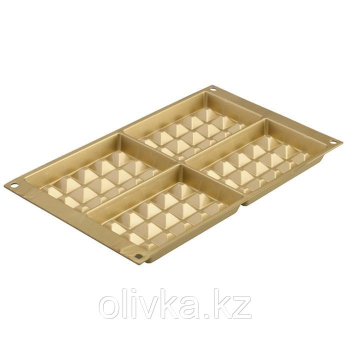 Форма для приготовления вафель Waffel classic, силиконовая, золотая - фото 4 - id-p113259714