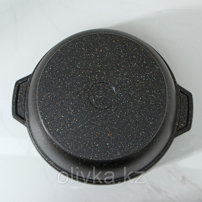 Кастрюля-жаровня Granit ultra original, 4 л, стеклянная крышка, антипригарное покрытие, цвет чёрный - фото 3 - id-p113251949