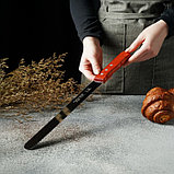 Нож для бисквита, ровный край, ручка дерево, рабочая поверхность 25 см, фото 5