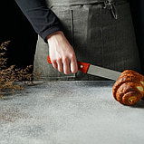 Нож для бисквита, ровный край, ручка дерево, рабочая поверхность 25 см, фото 7