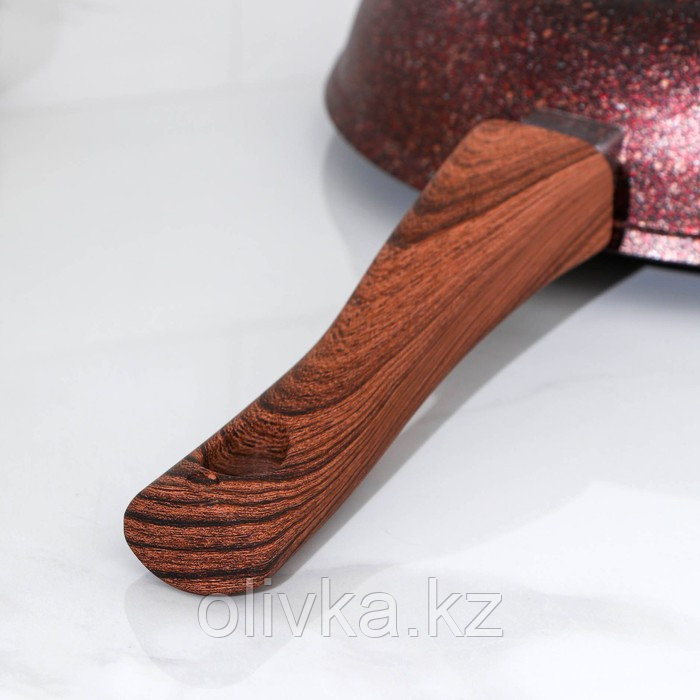Сковорода Granit ultra red, d=24 см, съёмная ручка, антипригарное покрытие, цвет бордовый - фото 6 - id-p113256445
