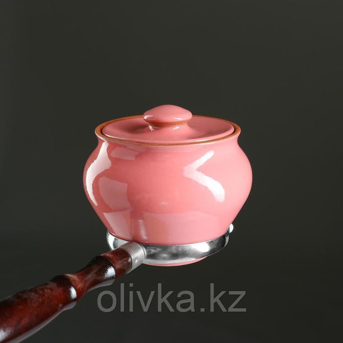 Набор "Вятская керамика Трио" 0,6 л х 3 шт + ухват, розовый - фото 6 - id-p113257264