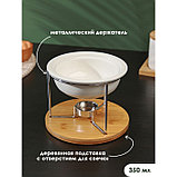 Набор для фондю керамический BellaTenero, 5 предметов: чаша 350 мл, 4 шпажки, цвет белый, фото 2