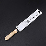 Нож кухонный для хлеба «Ретро», лезвие 19,8 см, с деревянной ручкой, фото 3